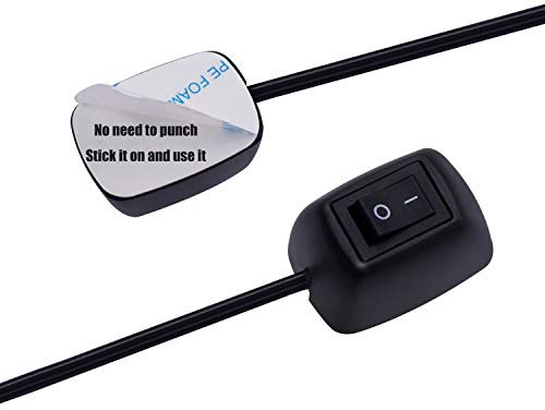 Taiss/DC12V EIN/AUS DIY SPST Universal schalter 12v kleben, für Verschiedene Lampen und Auto (Kabel: 11,8in) H-013-30CM