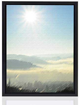 rahmengalerie24 - Cornice a cassetta da 50 x 100 cm, colore nero, adatta per tele su telaio, in pannello di legno di media densità (MDF)