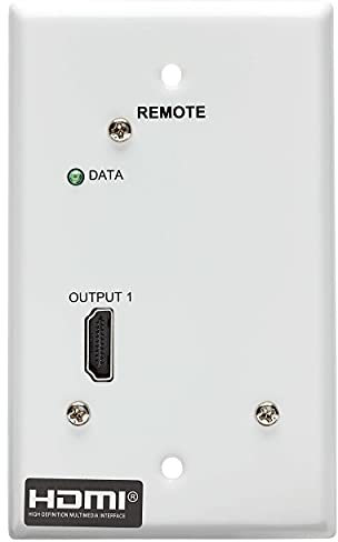 1-Port HDMI over Cat6 Receiver, Wall Plate - 4K 60 Hz, HDR, 4:4:4, PoC, HDCP 2.2, 230 ft. (70.1 m)