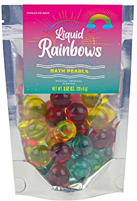 Gift Republic Liquid Spirit Rainbow Lot de 20 perles de bain Parfum tropical magique Multicolore