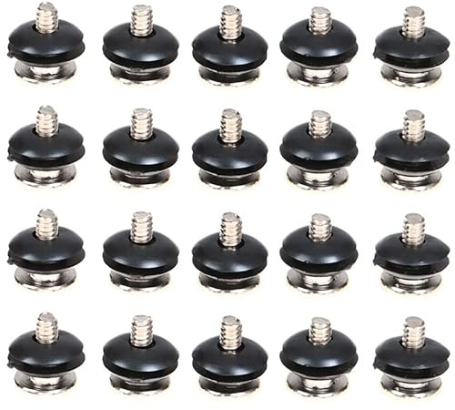 VizGiz 20 Pack 3.5 inch HDD Screws 6#-32 Shockproof Screw Rubber Ring Washer Anti-Vibration Mounted Bolts for PC Computer Chassis Case 3.5'' HDD Hard Drive Shock Proof Mounting Stepped Screws