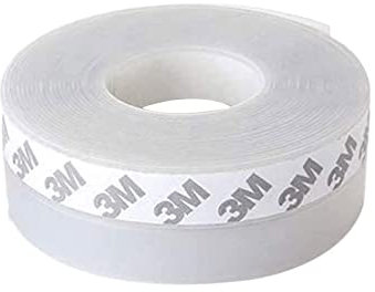 Bas de Porte Adhésif 8M x 2,5CM Bande D'étanchéité en Silicone Souple Adhésif Imperméable à l'Eau Isolement du Bruit pour Porte Fenêtre Anti Souris Fourmi Cafard Insectes (Transparent)