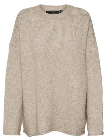 VERO MODA dam Vmnoelle Ls O-neck Tröja Ga Boo Stickad tröja