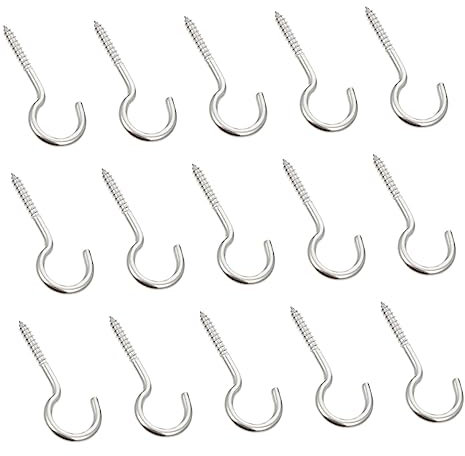 Anneome 20piezas Ganchos De Techo De Inoxidable Soporte Resistente Para Colgar Autoperforantes Para Interiores y Exteriores