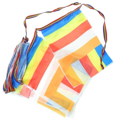 BESPORTBLE Stendardo Preghiera Tibetana Cinque Colori Bandiere Preghiera Per Esterni Decorazione Per Templi e Case