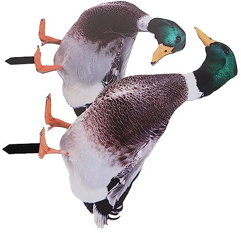 TOYANDONA 2Pièces Sculptures de Canard Décoratives pour Jardin Statues de Canard Ornementales pour Décoration Extérieur et Intérieur