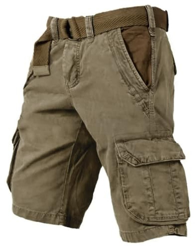 CLOAKA Korta byxor herr bomull stretch säckig cargoshorts sommar utomhus casual cargobyxor män kort med fickor