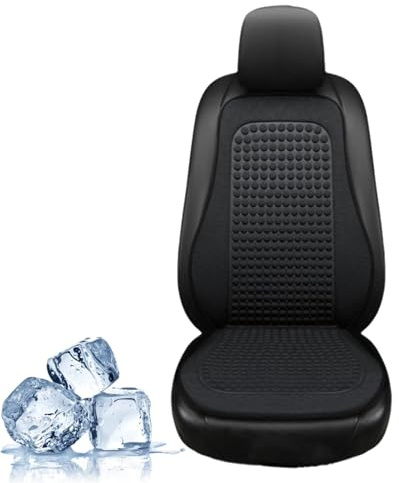 Genérico Respaldo para Asiento de Auto Refrescante, Funda para Asientos de Auto Transpirable de Seda Fría,Fundas para Asientos de Automóvil para Coche Camión SUV (Negro)