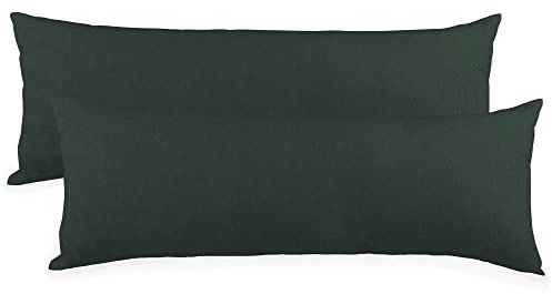 CelinaTex BeBasic Kissenbezug Doppelpack 40 x 120 cm anthrazit grau Mikrofaser Seitenschläferkissen Bezug Jersey