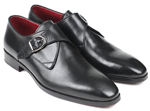 Paul Parkman Monkstraps Simple Cuir Noir (ID#011BLK54) - Noir - Noir, 39 1/3 EU