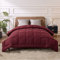 BEDSURE Winterbettdecke 155x220 Warm and Weiche - Bettdecke 155 x 220 Winter 450GSM Füllung, Öko Tex, Steppdecke für Allergiker Rot