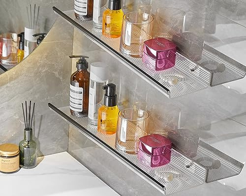 Bathroom Storage Shelf, washbasin Storage Shelf, Double 30cm Shelf