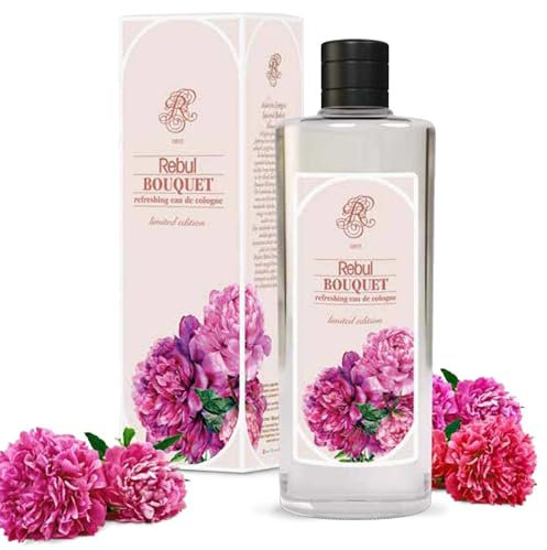 Rebul Bouquet Eau de Cologne | Kölnisch Wasser für Herren Glasflasche 250ml After Shave, Cologne, Rasierwasser für Herren und Damen