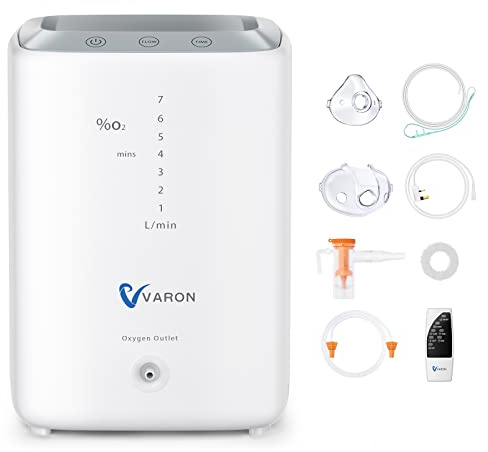 Health Oxy𝓖en Machine 1-7L/min Wheelchair Wheelchair Portable Oxygen Device 30%-90% for Home Use.