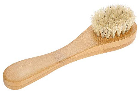Haosie Face Brush, Dry Brush, Face Brushes Exfoliator, Wood Handle Manual Facial Cleansing Brushes Suitable for Sensitive Skin Massage, Scrubbing, Gentle Peeling