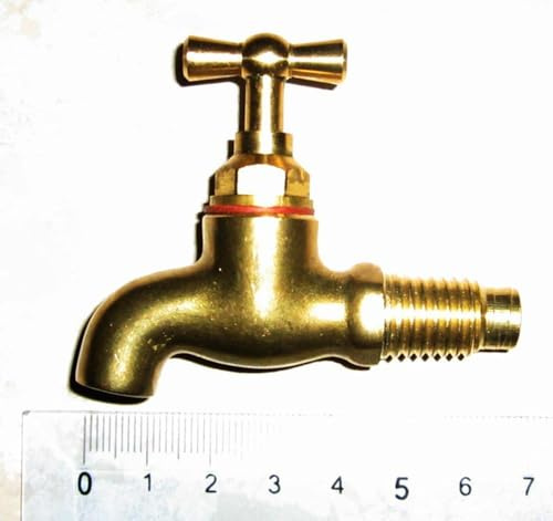 Rubinetto in Ottone per Botti, Diametro Foro 12 mm, per Botti da 1 a 10 Litri
