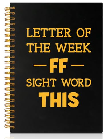 PUVOXHO Letter of The Week FF Sight Word This 160 Blank Pages Spiral Notebook, Teacher Appreciation Gifts, Teacher Pranks Gifts, Funny Gifts for Boss Leader Supervisor Teacher Mentor Counselor