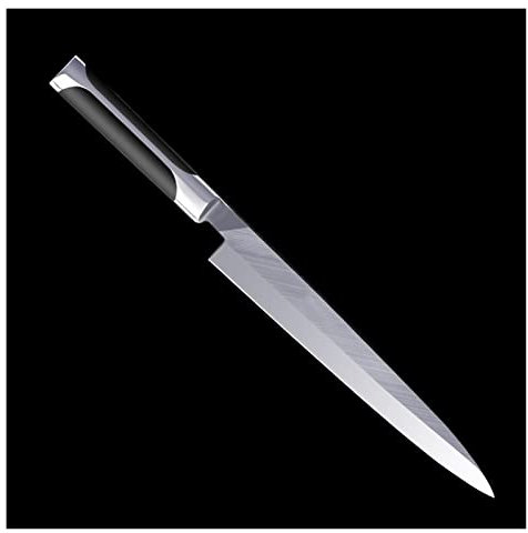 Cuchillo de sashimi 5CR15 Cuchillos de salmón de chef de acero inoxidable abdominales Manejar filetear pescado rebanado de sushi cuchillo(10 inch)