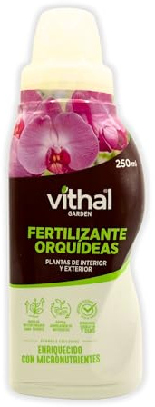 Abono Fertilizante Orquídeas y Plantas Delicadas Vithal 250 ml para diluir en 41 L de Agua | Más Flores e Intensamente Coloreadas | Nutrición Completa NPK 6-4.5-5.5 con Micronutrientes | Nexum Market