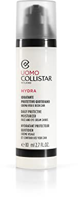 Collistar Hydra Uomo Idratante Protettivo Quotidiano, Crema Viso e Occhi 24h, Specifica per Pelli Secche e Sensibili, Idratazione Immediata, Protezione dalla Luce Blu, Azione 2in1, 80 ml