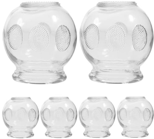 Healifty 6Pcs Cupping Therapy Sets Glass Fire for Massage Back Relieve Fatigue No. 2