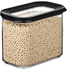 Mepal - Recipientes para Alimentos Modula - Tapers Transparente para Comida con Tapa - Organizador de Cocina y Caja de Almacenamiento de Plástico - Apilable y Hermético - 1000 ml - Black