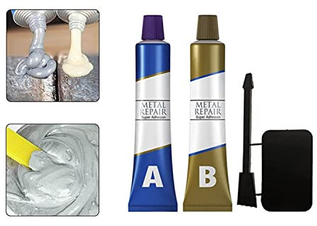 Juego de pasta de reparación de hierro fundido Magic Metal,Pegamento mágico de reparación de hierro fundido de metal, Pegamento mágico para soldar