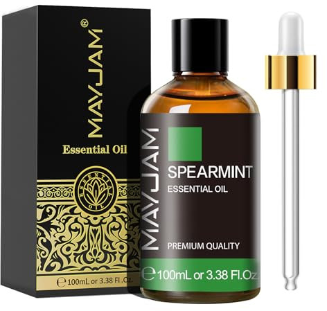 MAYJAM Krauseminze Ätherisches Öl 100ML, Krauseminzeöl für Diffusor, Luftbefeuchter, DIY, Home，Wardrobes