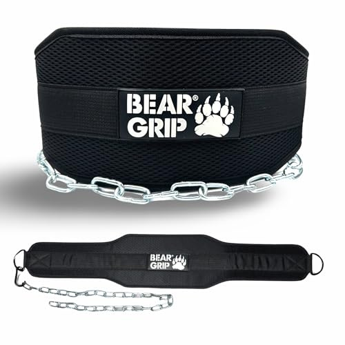 Bear Grip - Ceinture lestée pour musculation et musculation (noir/noir)