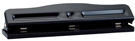 Verstellbarer 3-Loch-Stanzer, 10 Blatt Kapazität, Metall-A4-Papierstanzer, Taschenlocher, Stanzwerkzeug für Ordner, Planer, Klassenzimmer, Büro