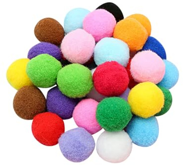 Lot de 50 Grandes Boules de Pompons colorées de 5 cm pour Loisirs créatifs