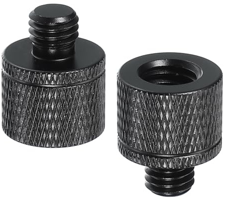 PATIKIL Adattatore Vite Treppiede 3/8 Femmina a M8 Maschio, 2Pz Vite per Microfono Vite Fotocamera Convertitore Doppia Testa per Supporto Microfono Accessori Braccio Magico