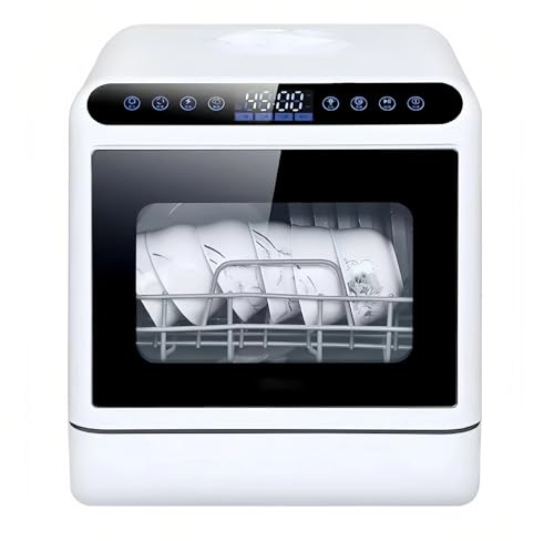 Dishwasher Tabletop Dishwasher Portable Small Fully Automatic 4 Washing Modes and Drying Function Can be connected to the faucet and manually filled with water