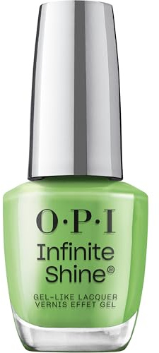 OPI Infinite Shine Collection Make 'Em Jelly – Jelly Green with Envy – grüner Nagellack mit Gel-Effekt und langer Haltbarkeit (15 ml)