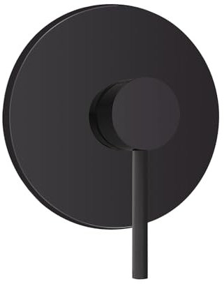 Miscelatore Doccia Serie York In Acciaio Inossidabile E Finitura Nero Opaco Con Leva Monocomando E Installazione Con Corpo Ad Incasso