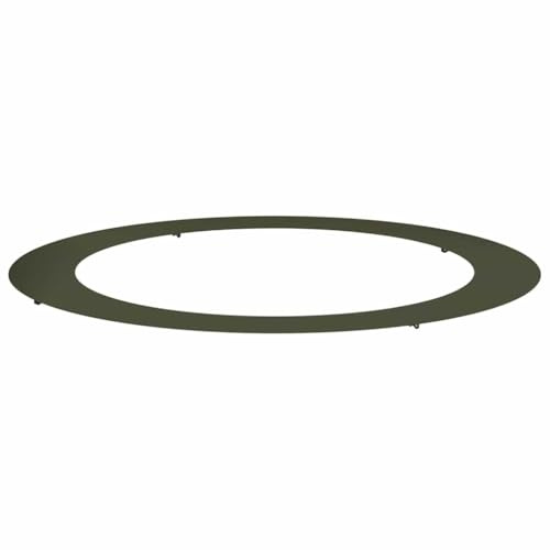 vidaXL adapté pour Anneau d'arbre Plat Vert Olive Ø90 / 120 cm Acier, Décor Moderne pour Jardin et terrasse, Protecteur d'arbre Durable, Accessoire de Jardin, Garde-Racines