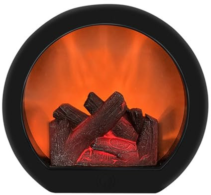 Pequeña chimenea artificial, luz de simulación de chimenea, LED de pared, chimenea de mesa, para decoración del hogar, decoración navideña para exteriores/interiores