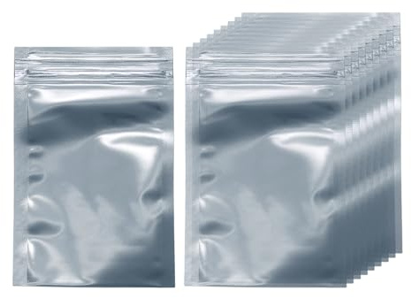 sourcing map 30pcs Antistatic Bags 2.8 x 4.7 (7x12cm) Double-Layer Anti Static Resealable ESD Shielding Bag for GPU Hard Drive HDD SSD LED Lights Electronic Device