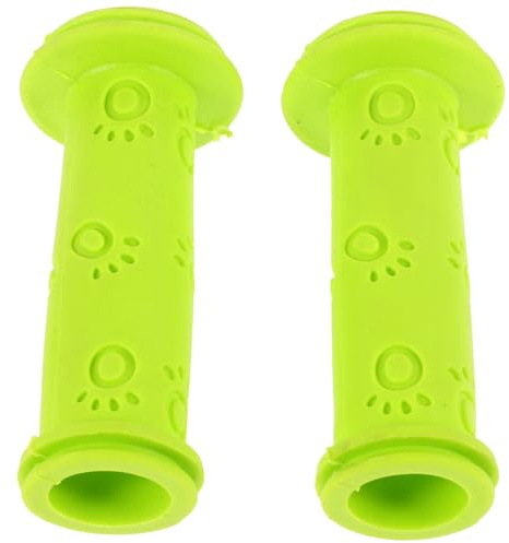 MUELODSIC Kinderfahrradgriffe rutschfest Ergonomisch Flexibles Gummi Grün für Scooter und Laufräder Einfache Montage Sicherer Halt