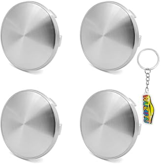 WUZUTU 4 stycken fälglock, navlock ID 69 mm OD 56 mm, universal Audi hjulnavkapslar, bil navkapslar av ABS, högkvalitativ hjulbeslagsdekoration, enkel installation (borstat silver)