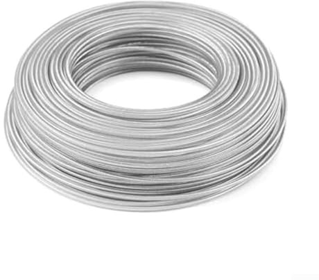 Kraftig trimmertråd 2,4 mm 60 m 3,0 mm 45 m nylonstålkärna linje för gräsmatta bensin trimmer ätare reservdelar silver (2,4 mm x 60 m)