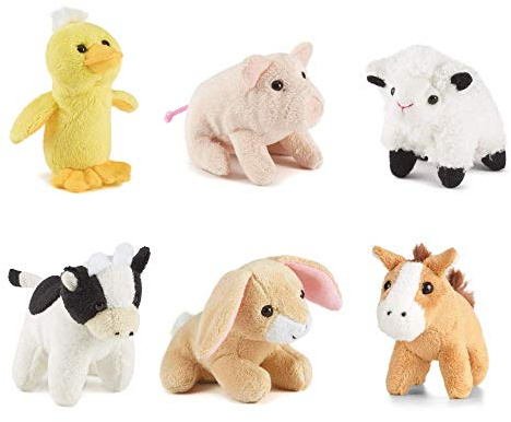 Living Nature Soft Toy Gift Bundle - 6 Pack of Farm Buddies, Various (9cm)