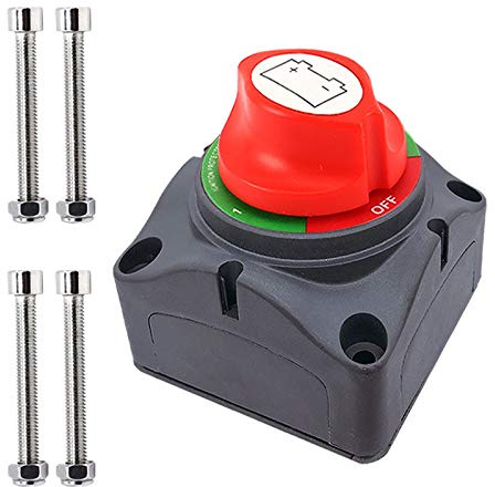 Ampper 1-2-Both-Off batteri frånkopplingsbrytare, 12-48 V batteri huvudskuren isolatorbrytare (1-2-Both-Off)