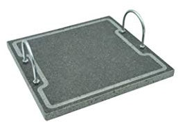 Lava Grill Plus BISTECCHIERA con Manici Pietra LAVICA ETNEA Piastra LEVIGATA per Forno E Barbecue Cottura Carne, Pesce, Verdura E Pizza Etna Stone & Design