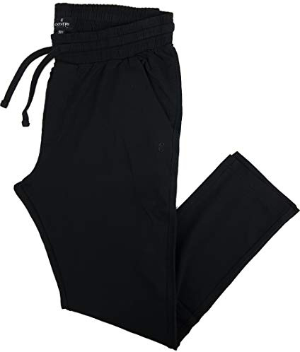 Pantaloni Tuta Uomo Cotone Leggero Larghi Taglie Forti Blu Nero 3XL 4XL 5XL 6XL (4XL - Nero)