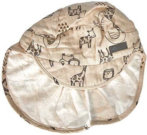 Sterntaler Jungen Schirmmütze mit Nackenschutz Savanne Sonnenhut, beige, 53