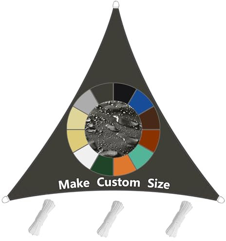 Sonnensegel Sonnenschutz Sonnendach 2.4x2.4x2.4M, Sonnenschutz Schutzplane, atmungsaktiv Sonnenschutz Windschutz, mit Befestigungsseile für Garten, Outdoor - Dunkelgrau