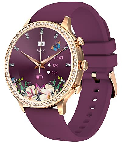 Ladies Smart Watch for Women Make/Answer Calls Smartwatch Ladies Fitness Watch with Heart Rate,Sleep,Blood Oxygen,Blood Pressure Monitor Activity Tracker for Calories Compatible with Android iOS Phone