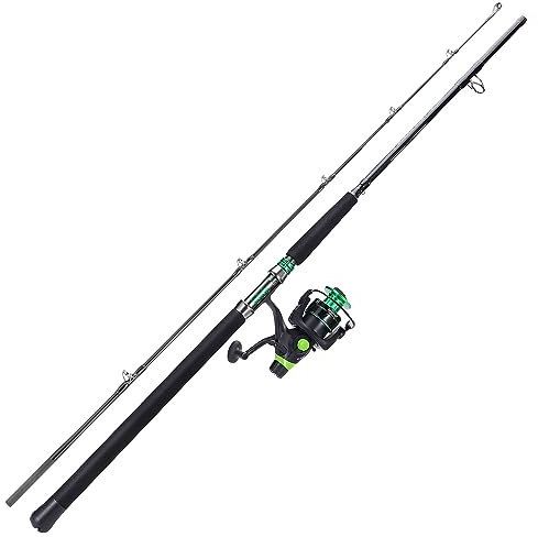Sougayilang Wels Rod und Reel Combo Bootsrute Set, Hochwertige Kohlenstofffaser 2.18m Boot Angelrute, Glatte langlebige Karpfen Angelrolle, Geeignet für Sea Fishing Capture Riesenfische