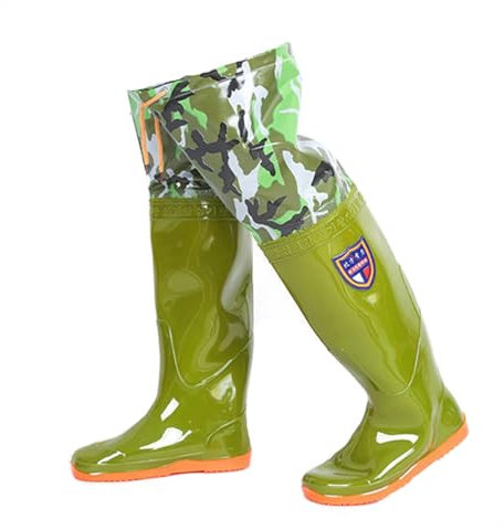 JCWGLY Hip Waders Lightweight Wader Boots Fishing Boots For Men Waterproof Breathable Hip Boots 60cm Knee High Wading Boots For Outdoor(4)